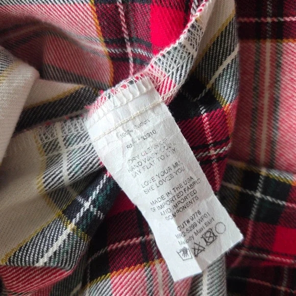 Show Me Your Mumu Melody Maxi Skirt Size L Flannel Plaid Prairie Tiered Red